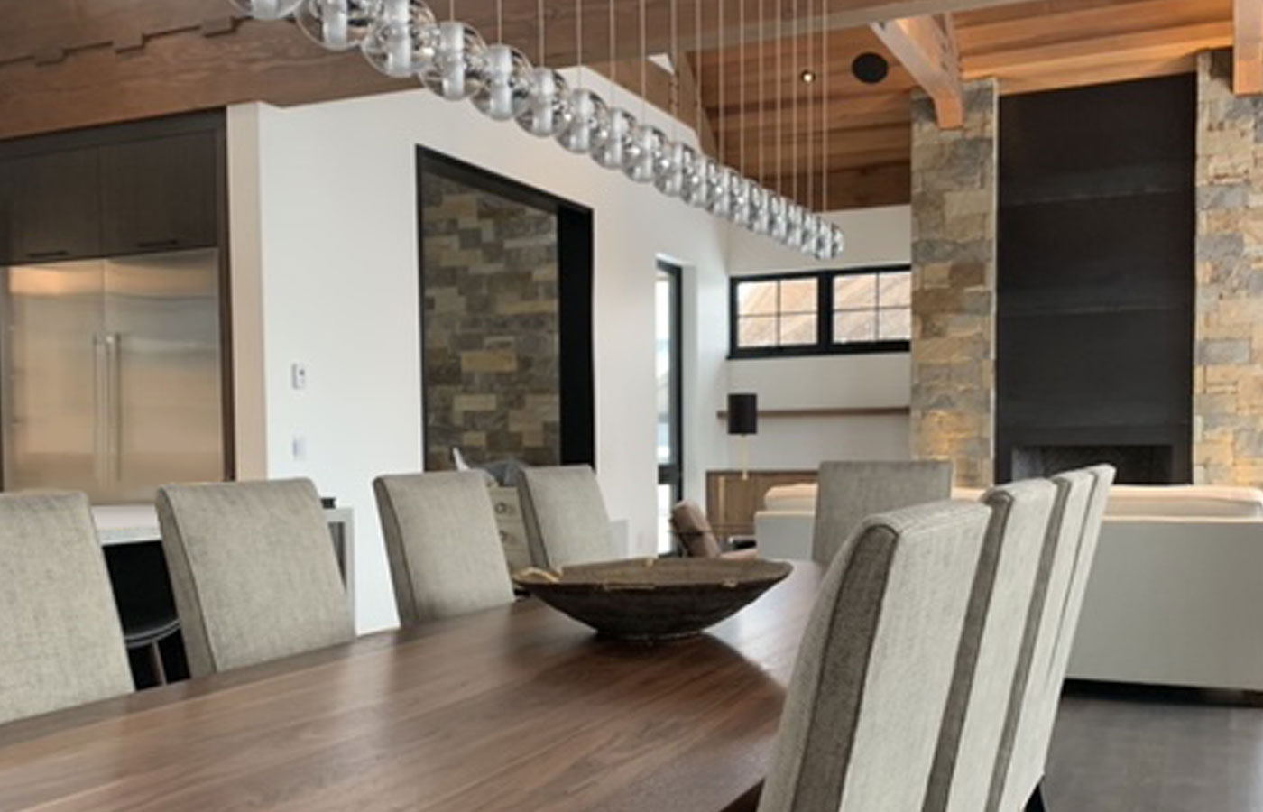 dining room and living space for Rocky Mountain Retreat